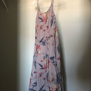 Lavender flowy midi dress